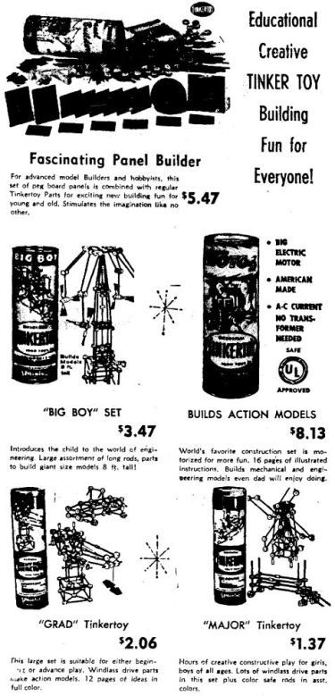 Wisconsin State Journal toy ads: 1960s
